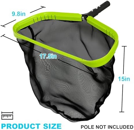 Sepetrel,Pool Net,Professional Swimming Pool Leaf Skimmer Nets for Cleaning with Nylon Deep Bag,Heavy Duty Aluminum Frame & Handle Rake(Pole Not Included)