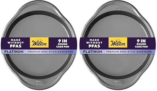 Wilton Advance Select Premium Non-Stick 9-Inch Round Cake Pan, Steel, Silver (Pack of 2)