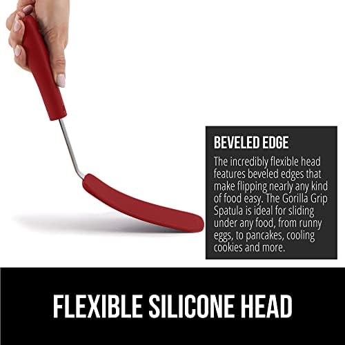 GORILLA GRIP Patented Nonstick Spatula for Frying Pan, 11.6 inch, Red