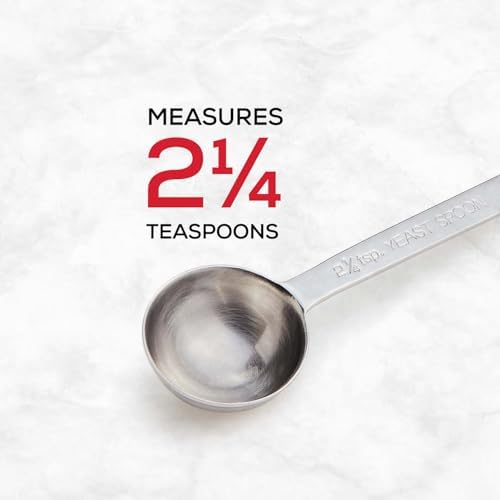 King Arthur Baking Company Yeast Measuring Spoon, 18/8 Stainless Steel, Holds 2.25 Teaspoons, For Bulk Yeast And Bread Baking, Pastries, And Rolls