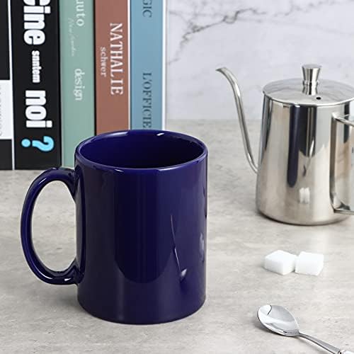 harebe 22 OZ Extra Large Coffee Mug, Smooth Ceramic Boss Giant Tea Cup Big Capacity and Handle for Dad Men, Blue