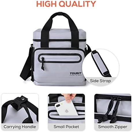 TOURIT Large Lunch Bag 14L Insulated Lunch Box Lunch Cooler for Men Women Work, Black