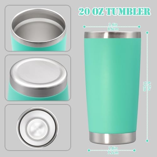20 oz Tumbler Insulated Tumblers Stainless Steel Coffee Mug,LightBlue 1PCS