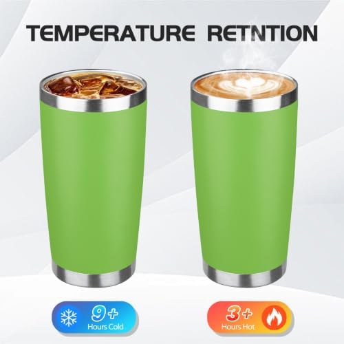 StarSpeed 20oz Stainless Steel Travel Coffee Tumbler,Apple Green