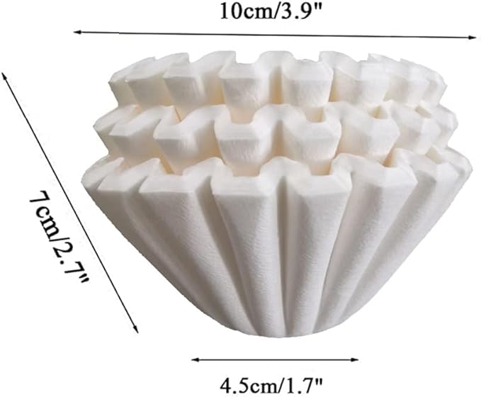 1-4 Cup Coffee Filters White Paper,Coffee Makers and Drip Coffee Pots Junior Basket Style, Chlorine Free Coffee Filter,50 Count