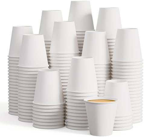 LITOPAK 270 Pack 10 oz Paper Cups, White Disposable Coffee Cups