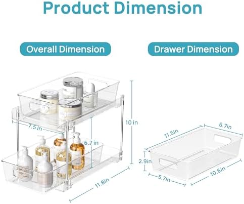 Vtopmart 6 Pack Bathroom Under Sink Organizer (S-Standard)