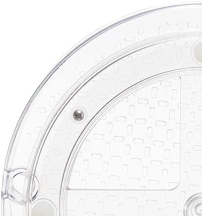 Amazon Basics Clear Rotating Lazy Susan Turntable Organizer for Condiments, 9-Inch, 2-Pack