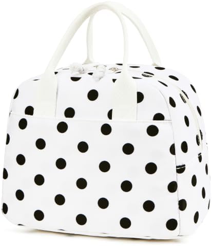 LOVELYWIND Lunch Box for Women, Polka Dot Lunch Bag, Insulated Lunch Tote