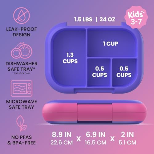 Bentgo Chill Kids 4-Compartment Bento Box Leakproof Lunch Box