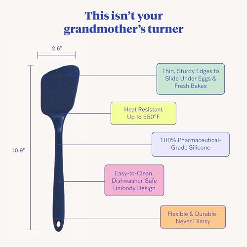 GIR: Get It Right Premium Silicone Spatula Turner (Black), Ultimate - 13 IN
