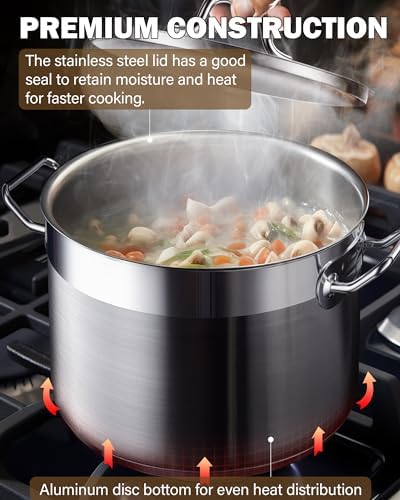 Cooks Standard Professional 24 Quart Stainless Steel Stock Pot