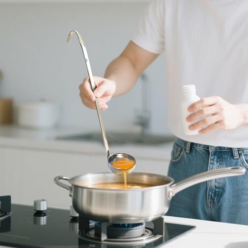Hitefu 3 Pcs Stainless Steel Soup Ladle Set, 1 oz
