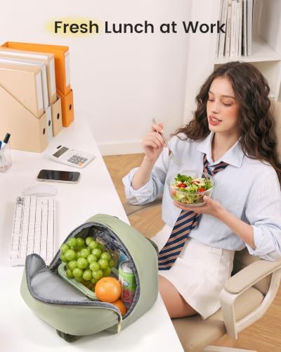 LOVEVOOK Insulated Lunch Bag for Women Men, Cute Fit and Fresh Lunch Box
