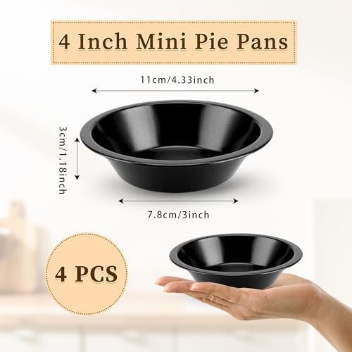 3-4” Mini Pie Tins, 4 Pack