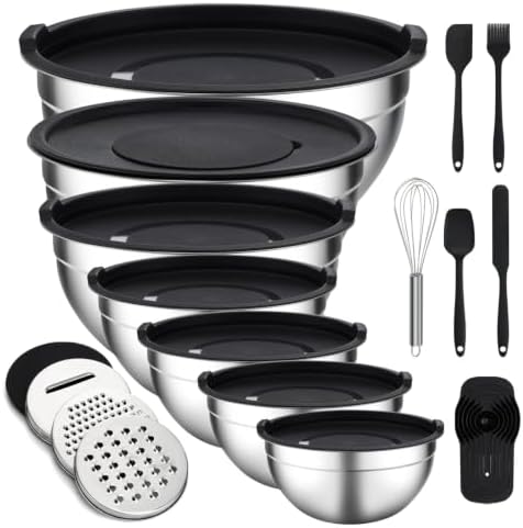 Unokit Mixing Bowls with Lids Set - 16 Pcs