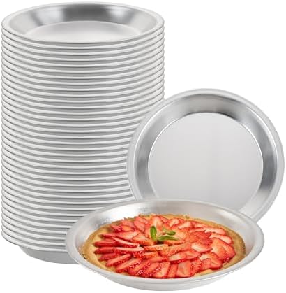 Restaurantware Aluminum Gauge Pie Pan, 12 Pack