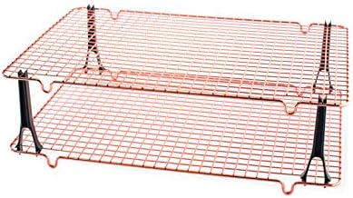 Nordic Ware Stackable Cooling 2 Copper Racks Plus 4 Snap-On Legs, 16.875 in × 11.5 in × 0.75 in