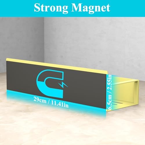 HuggieGems Metal Magnetic Spice Rack for Refrigerator Yellow, 4 Pack