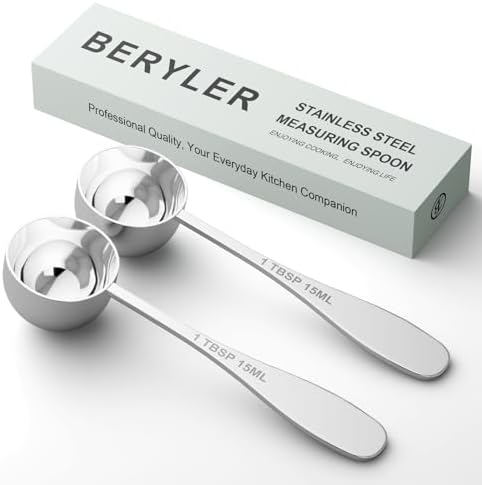 2PCS 1TBSP(15ML) Measuring Spoon, 18/8(304) Stainless Steel Tablespoon