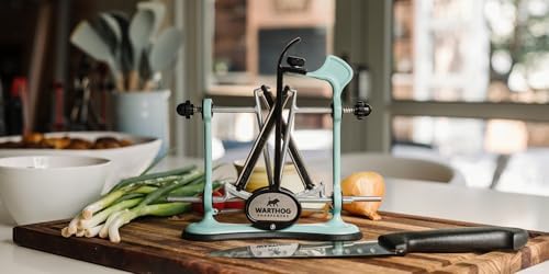 Warthog V-Sharp A4 Knife Sharpener, Diamond Rods, Metal Frame, Red
