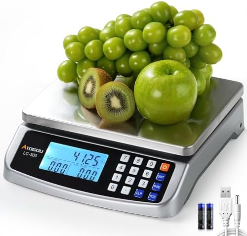 Atogou 66lb Food Scale, Commercial Kitchen Scale with Price Computing