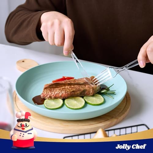 JOLLY CHEF Plastic Silverware 360 Count-180 Forks, 120 Spoons, 60 Knives