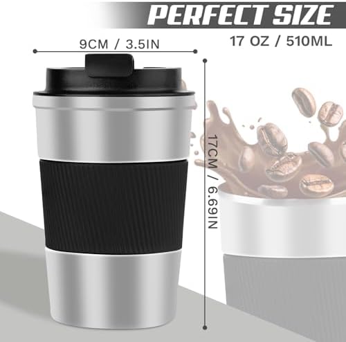 Vacuum Insulated Stainless Steel Travel Coffee Mug,Leak Proof Cup with Lid