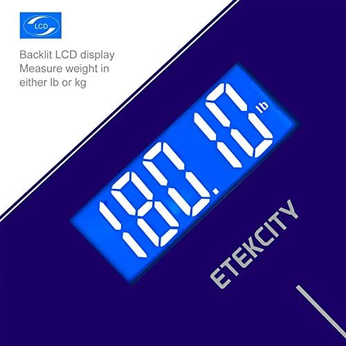 Etekcity Digital Electric Bathroom Scale for Body Weight, 400 lbs, Blue