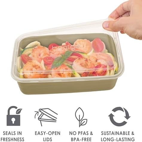 Bentgo Prep Meal Prep Kit, 1, 2 & 3-Compartment Containers, 60 Piece Set