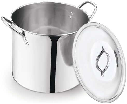 12 Quart Stainless Steel Stock Pot, Silver