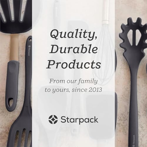 Starpack 'Ladle of Love' Premium Silicone Ladle Spoon 11" - Soup Ladles High Heat Resistant to 600°F - Kitchen Laldes for Serving - Non Stick Silicone Ladles - LFGB Grade Rubber Cooking Spoon - Gray