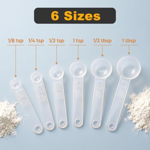 6 PCS Measuring Spoons Set,Translucent
