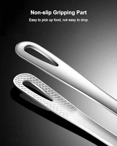 2 Pcs 11 Inches Korean BBQ Tongs Stainless Steel Grill Tongs Cooking Tweezers Japanese Barbecue Tong for Kitchen Cooking Salads Pasta Buffet Food Serving