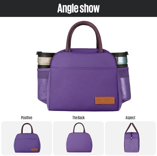 douyadady Lunch Bag Women/Men Lunch Box Women/Men (Dark purple)