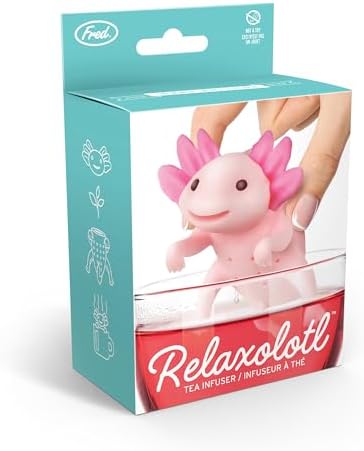 Genuine Fred RELAXOLOTL Tea Infuser, Cute Axolotl Design, For Loose Leaf Tea, Flexible, Easy to Clean Silicone, Fun Gift for Tea Lovers, Clever Kitchen Gadget