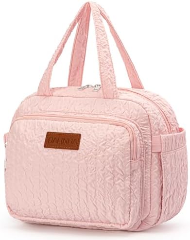 DALINDA Lunch Box Lunch Bag for Women Men, Insulated Lunch Bags, Reusable Bubble Crinkle Cute Lunchbox Lunchbag Small Cooler Tote Bag for Work, Travel, Picnic, Camping