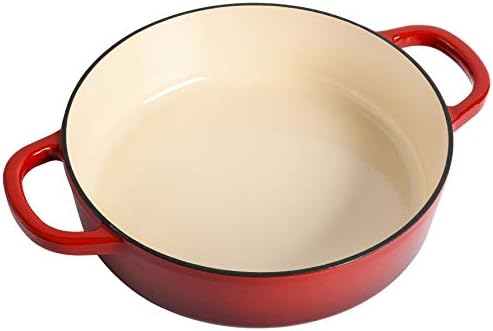 Crock-Pot Crock Pot Artisan Enameled Cast Iron Braiser W/Lid, Scarlet Red, 5 quarts (Pack of 2)