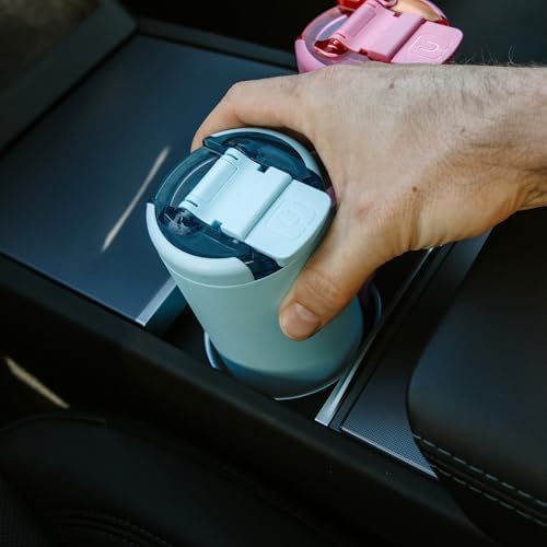 BrüMate Strova 18oz 100% Leakproof Insulated Coffee Mug | Ceramic-Lined Interior | Built-In Silicone Sleeve for Travel | Locking Flip Lid (Dark Aura)