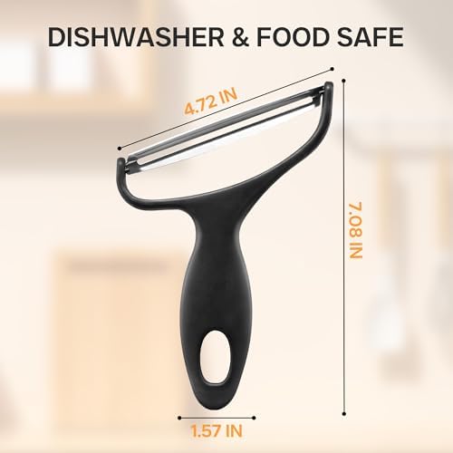 Vegetable Peeler Large Peelers for Kitchen, Y Wide Veggie Shredder for Cabbage Lettuce Julienne, Swivel Stainless Steel Blades Big Size