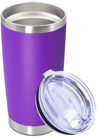 20oz Tumbler Stainless Steel Tumbler Coffee Tumbler with Lid Purple, 1P