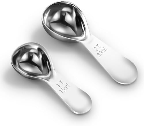 Coffee Scoop 1&2 Tablespoon Measuring Spoons for Ground Coffee 18/8(2pcs).