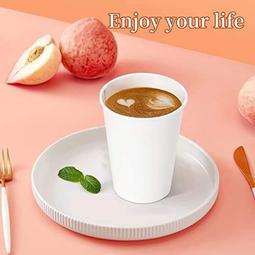 RACETOP Paper Coffee Cups 12 oz 300 pack, Ideal for Coffee, Hot Drinks