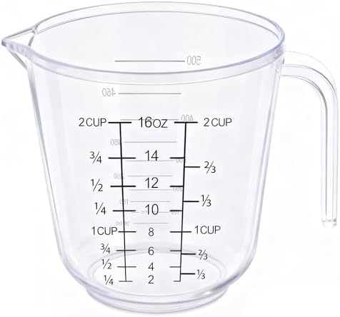 DOTINGHUX Measuring Cup, 2 Cup, Clear