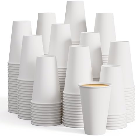 LITOPAK 210 Pack 16 oz Paper Cups, White Disposable Coffee Cups
