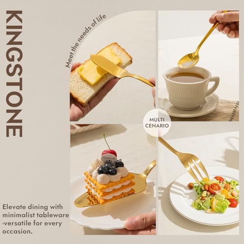 KINGSTONE 12 piece Large Hostess Serving Utensils Set,18/10 Stainless Steel