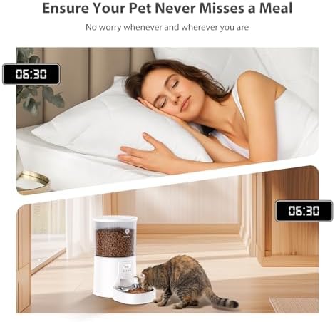 PETULTRA Automatic Cat Feeder: 4L Timed Cats Food Dispenser Programmable