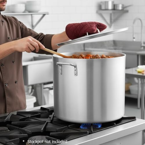 TrueCraftware- 80 qt. Aluminum Stock Pot Lid 19-3/4" x 1-1/4" 1.8mm Thickness- Multipurpose Pot Cover Cookware for Pasta Soup Pots Large Stockpot Lid Stew Simmering Pot Dishwasher Safe