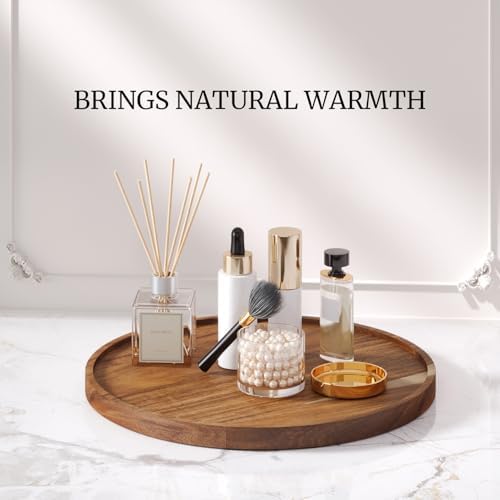 VERTORGAN Acacia Wood Serving Tray,11.8 Inch Decorative Trays,Home Decor