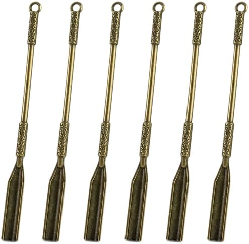 6 Pack Tiny Small Mini Spoons 4.3" Metal Medicine Shovel